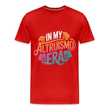 Altruisme Don désintéressé Donner d’école - T-shirt bio Premium Homme - rouge - Devant - Damien (186cm)