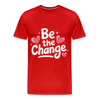 Altruisme Don désintéressé Donner d’école - T-shirt bio Premium Homme - rouge - Devant - Damien (186cm)
