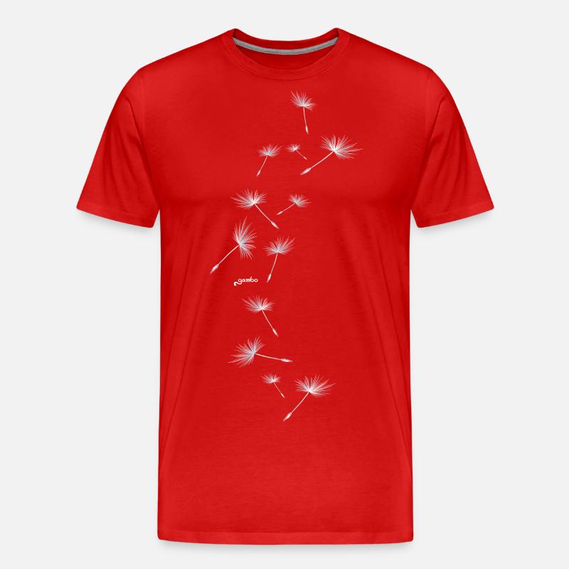 Pusteblume Design 5 - Männer Premium Bio T-Shirt - Rot