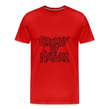 De mauvaise humeur et , laisse-moi tranquille - T-shirt bio Premium Homme - rouge - Devant - Damien (186cm)