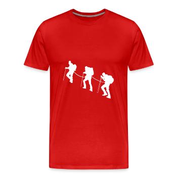 Mountaineering mountaineer sport mountain - Men's Premium Organic T-Shirt - red - Front - Damien (186cm)