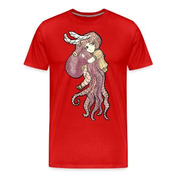 BFF - T-shirt bio Premium Homme - rouge - Devant - Damien (186cm)