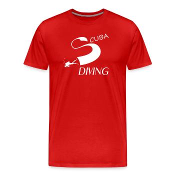 Scuba Diving - Männer Premium Bio T-Shirt - Rot - Vorne - Damien (186cm)