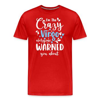 Horoscope Anniversaire Mercure - T-shirt bio Premium Homme - rouge - Devant - Damien (186cm)
