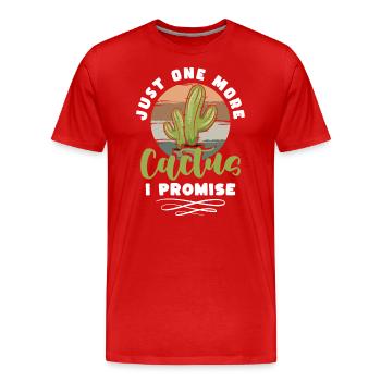 Stachel Stacheln Blumentopf Gärtner - Männer Premium Bio T-Shirt - Rot - Vorne - Damien (186cm)