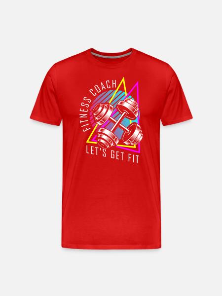 Fitness Gym - Men's Premium Organic T-Shirt - red