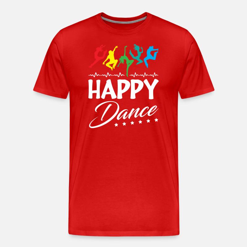 Happy Dance - Männer Premium Bio T-Shirt - Rot