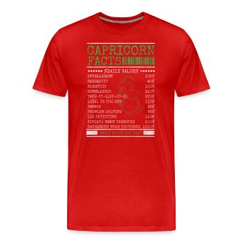 Steinbock Geburtstag - Männer Premium Bio T-Shirt - Rot - Vorne - Damien (186cm)