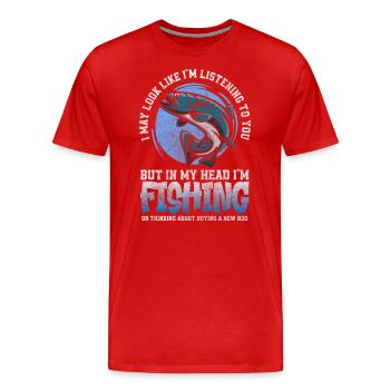 Angel Petri Heil Hameçon Carpe - T-shirt bio Premium Homme - rouge - Devant - Damien (186cm)