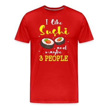 Japanisch Lecker Küche - Männer Premium Bio T-Shirt - Rot - Vorne - Damien (186cm)