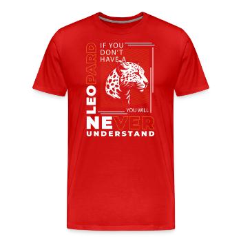 Afrika Gepard Raubtier - Männer Premium Bio T-Shirt - Rot - Vorne - Damien (186cm)