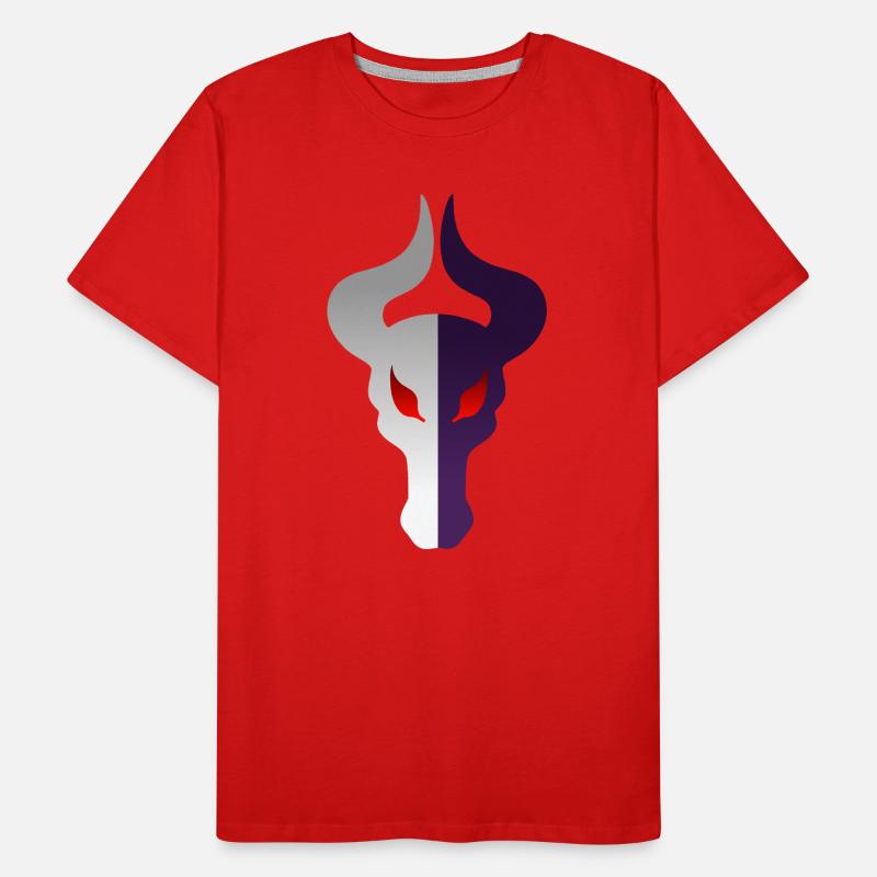 Doppelseitiger Drachenkopf Männer Premium Bio T-Shirt