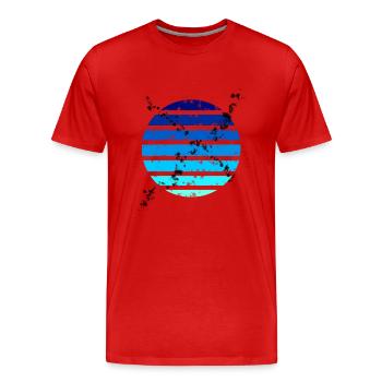 Rond dégradé N°2 - T-shirt bio Premium Homme - rouge - Devant - Damien (186cm)