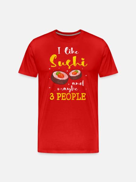 Sushi Meat Kawaii - Men's Premium Organic T-Shirt - red