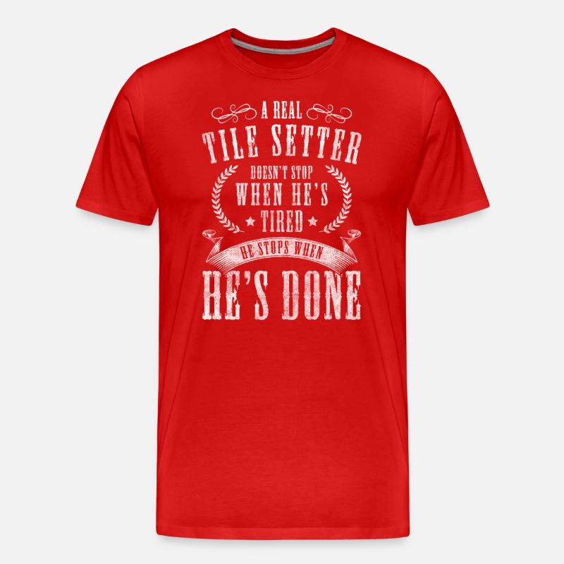 Handwerker Hausbauer Kollegen - Männer Premium Bio T-Shirt - Rot