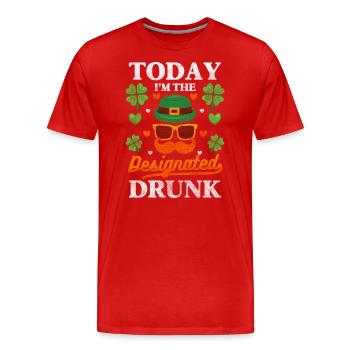 Vacanciers en Irlande - T-shirt bio Premium Homme - rouge - Devant - Damien (186cm)