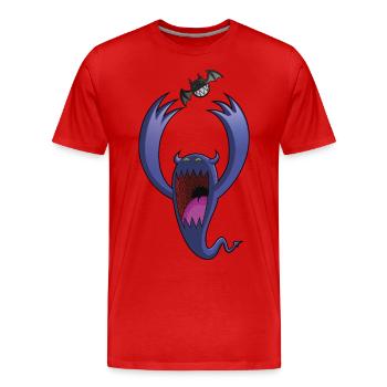 Playing - Men's Premium Organic T-Shirt - red - Front - Damien (186cm)