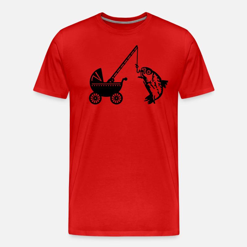 Forelle / Trout (1c) - Männer Premium Bio T-Shirt - Rot