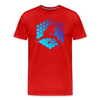 Scooter Stunt Men's Scooter Stunt Scooter - T-shirt bio Premium Homme - rouge - Devant - Damien (186cm)