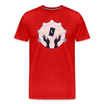 Lunar Magic Tarot Karte - Männer Premium Bio T-Shirt - Rot - Vorne - Damien (186cm)