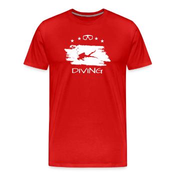 DIVING - Männer Premium Bio T-Shirt - Rot - Vorne - Damien (186cm)