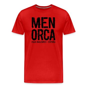 Minorque, Îles Baléares, Espagne, Mer Méditerranée - T-shirt bio Premium Homme - rouge - Devant - Damien (186cm)