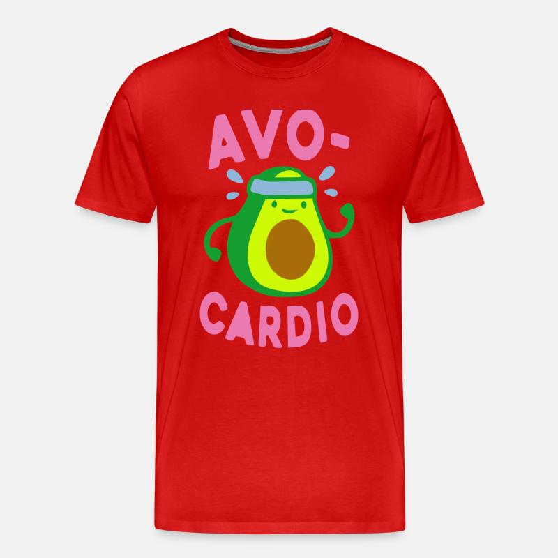 AVOCARDIO - Männer Premium Bio T-Shirt - Rot