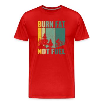 Fahrrad fahren Umweltschutz Sprit sparen Sport - Männer Premium Bio T-Shirt - Rot - Vorne - Damien (186cm)