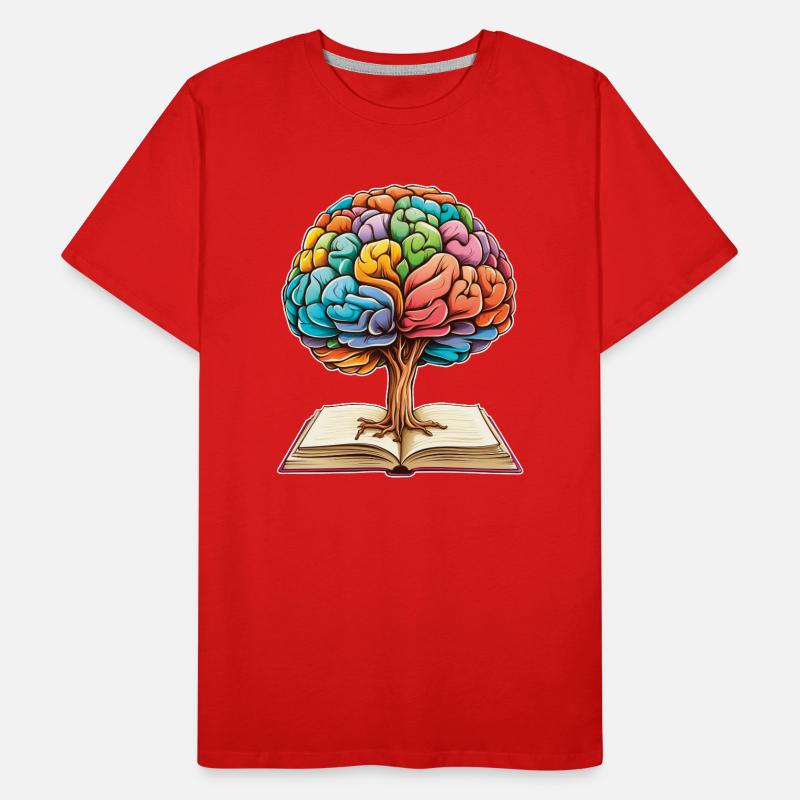 Reading Forms Mindset Growth Artwork Tree Men's Premium Organic T-Shirt