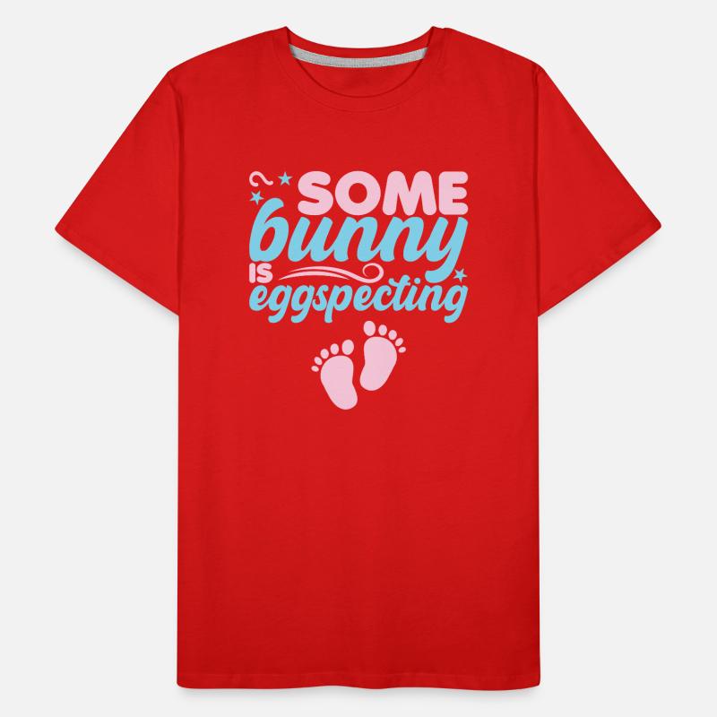 Easter Pregnancy Anouncement Easter Eggs Men's Premium Organic T-Shirt
