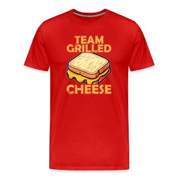 Team Grilled Cheese Lover Lustig - Männer Premium Bio T-Shirt - Rot - Vorne - Damien (186cm)