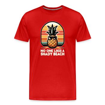 No One Likes a Shady beach Pinapple Retro - Men's Premium Organic T-Shirt - red - Front - Damien (186cm)