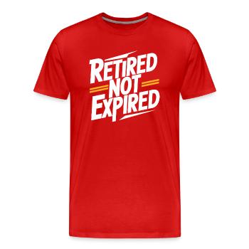 Retraité mais pas expiré Drôle de retraite - T-shirt bio Premium Homme - rouge - Devant - Damien (186cm)