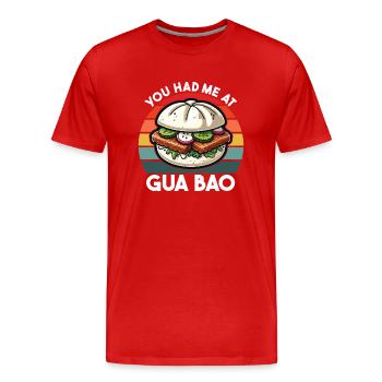Gua Bao Asian Food Lover China Vietnam Japan - Men's Premium Organic T-Shirt - red - Front - Damien (186cm)