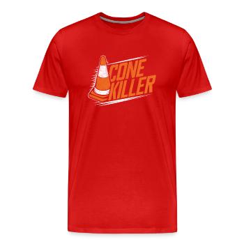 Lustiges Autocross Cone Killer Motorsport Rennen Fahren - Männer Premium Bio T-Shirt - Rot - Vorne - Damien (186cm)