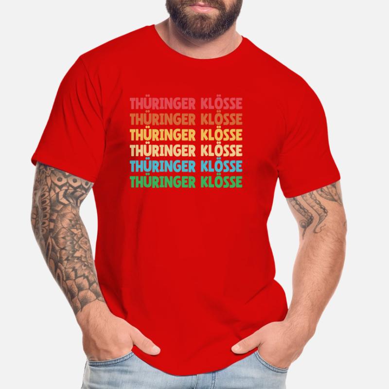 German food, dumplings, Thuringia, dialect, dialect Men's Premium Organic T-Shirt