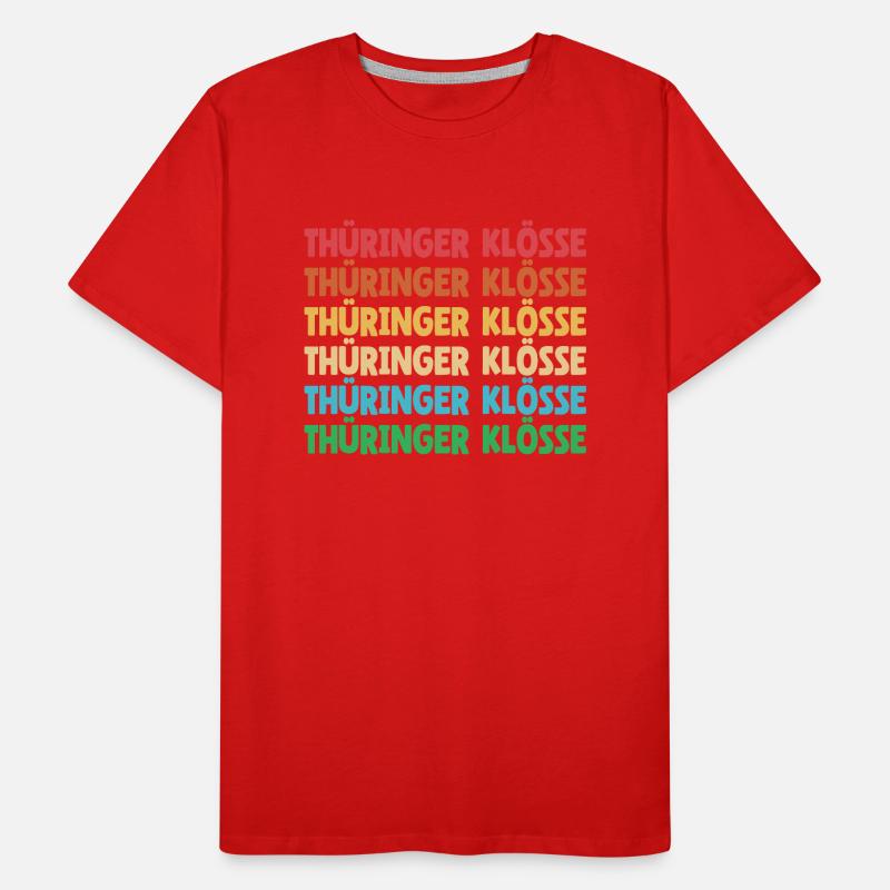 German food, dumplings, Thuringia, dialect, dialect Men's Premium Organic T-Shirt