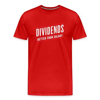Lustige finanzielle Unabhängigkeit von Dividendeninvestoren - Männer Premium Bio T-Shirt - Rot - Vorne - Damien (186cm)