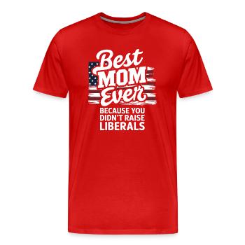Fête des Mères Conservatrice Meilleure Maman Républicaine - T-shirt bio Premium Homme - rouge - Devant - Damien (186cm)