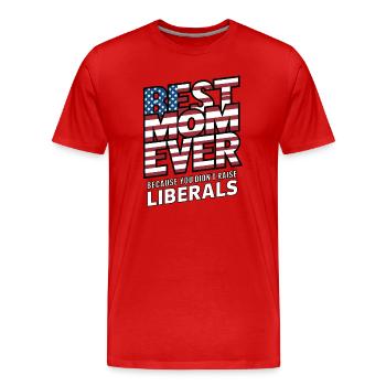 Fête des Mères Conservatrice Meilleure Maman Républicaine - T-shirt bio Premium Homme - rouge - Devant - Damien (186cm)