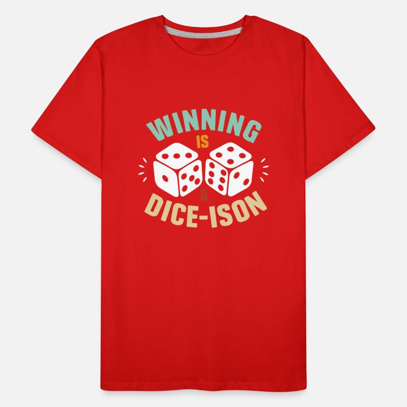 Board Game Geeks funny saying Dice Roll Pun Men's Premium Organic T-Shirt