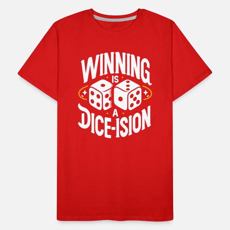 Jeu de société Geeks drôle de dicton Dice Roll Pun T-shirt bio Premium Homme