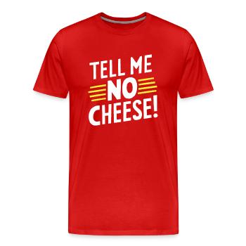 Dis-moi pas de fromage Proverbe allemand Danglais - T-shirt bio Premium Homme - rouge - Devant - Damien (186cm)