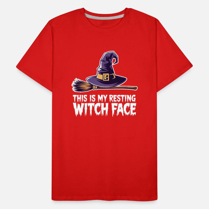 This is my resting witch face Spooky Halloween Wit Men's Premium Organic T-Shirt