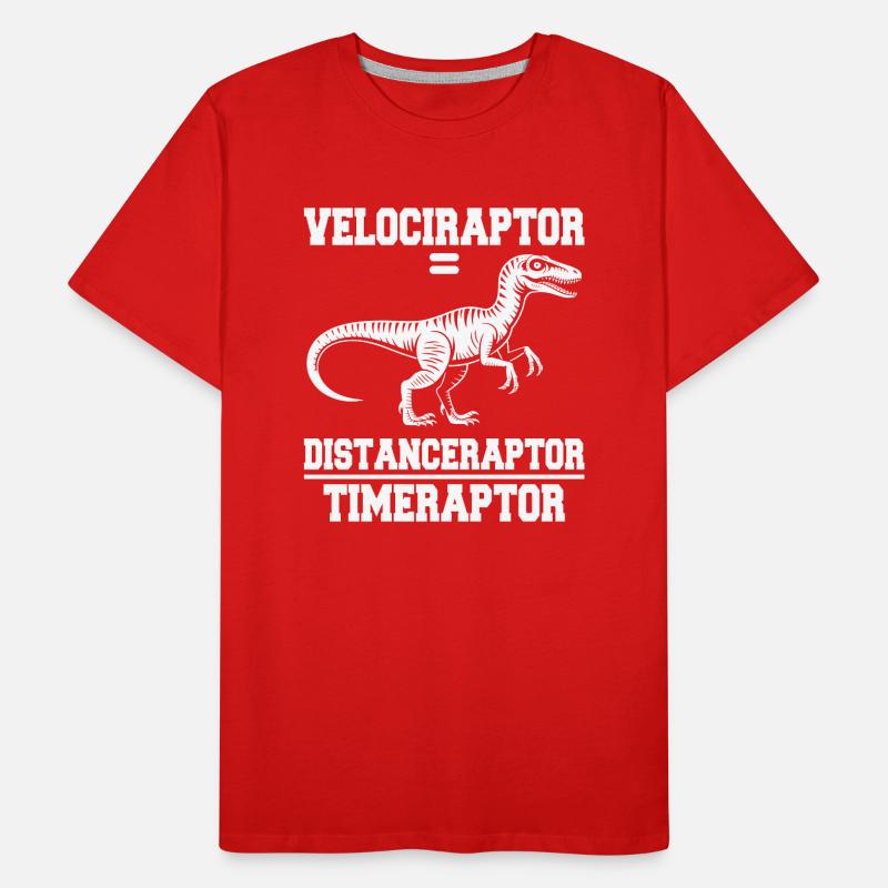 Velociraptor Distanceraptor Timeraptor Dinosaur Men's Premium Organic T-Shirt