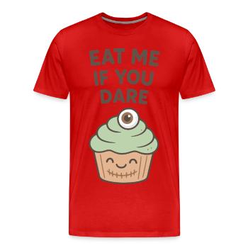 Mange-moi si tu oses Cupcake - T-shirt bio Premium Homme - rouge - Devant - Damien (186cm)