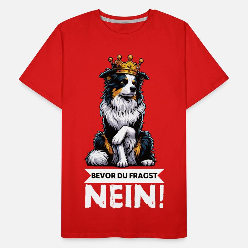 Bevor Du Fragst Australian Shepherd Aussie Aussie Männer Premium Bio T-Shirt