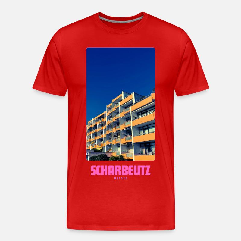 SCHARBEUTZ Ostsee - Männer Premium Bio T-Shirt - Rot
