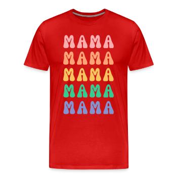 MAMMA - Männer Premium Bio T-Shirt - Rot - Vorne - Damien (186cm)