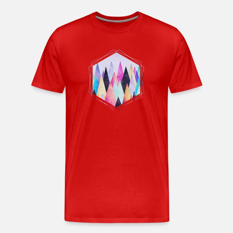 Hipster triangles (geometry) Abstract Mountains - T-shirt bio Premium Homme - rouge